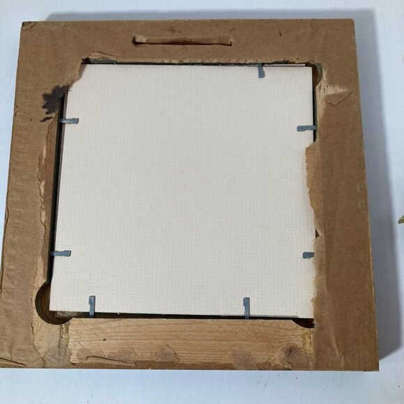 Cabin Watercolor Picture Welcome to Our Cabin Wood Framed Green 8 x8" - Picture 3 of 6